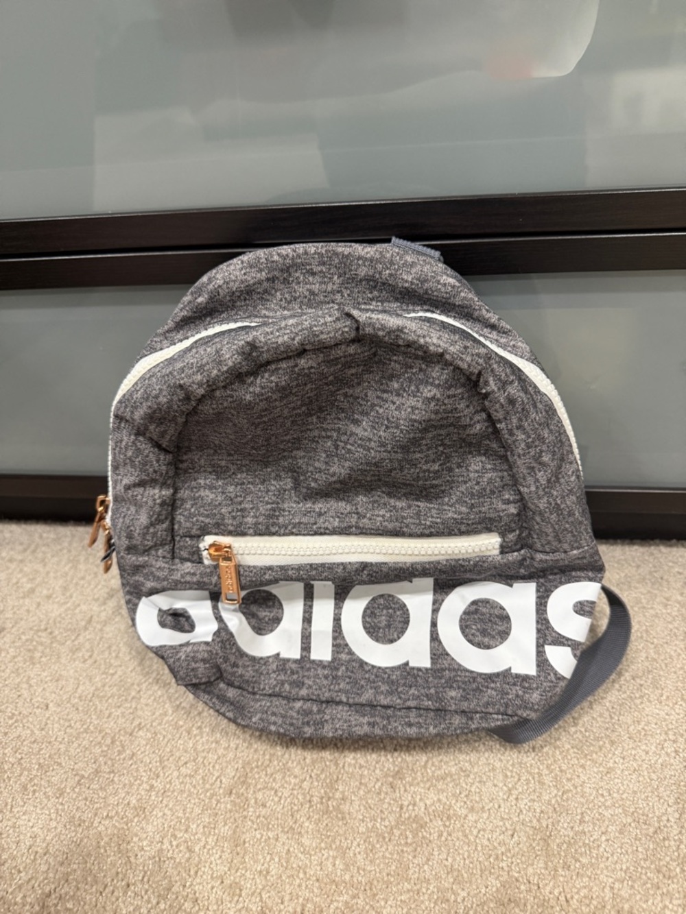 Adidas Linear Mini backpack Jersey Onyx Gray - Picture 2 of 4